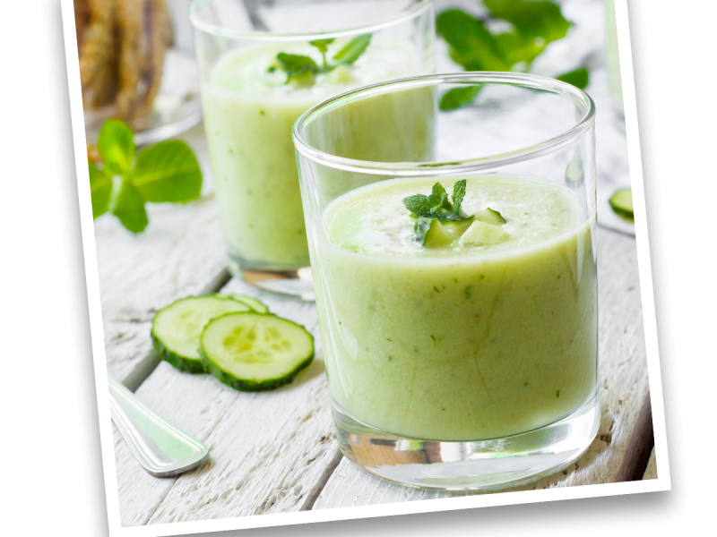 Chilled Cucumber Soup | Garlic & Basil Sea Salt